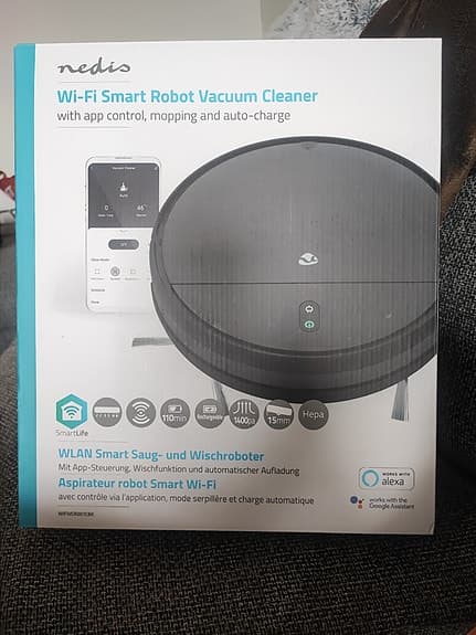 Wi-Fi Smart Robot Vacuum Cleaner robotdammsugare svart