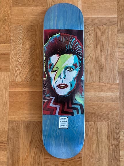 Jason Lee / Adams 8.25 skateboard deck Ziggy Stardust
