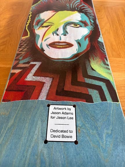 Jason Lee / Adams 8.25 skateboard deck Ziggy Stardust
