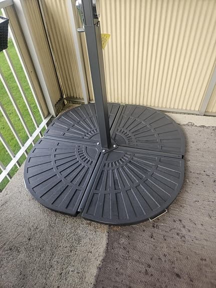 Luleå parasoll 300 cm med fot, svart