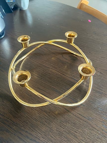 Georg Jensen ljusstake fyrarmad mässing