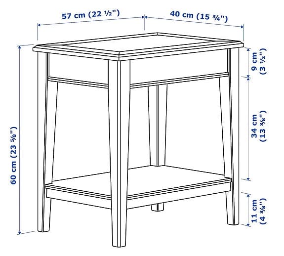 IKEA LIATORP sidobord med elegant glasskiva, vit, i mycket fint skick!