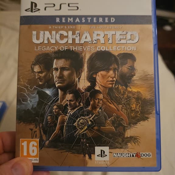 PS5 spel, last of us och Riders Republic.