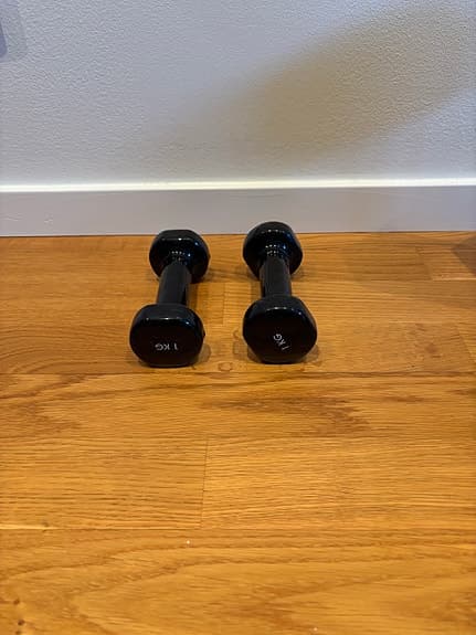 Hantlar 1 kg svart par