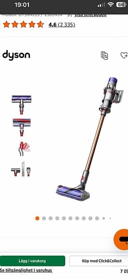 Dyson V10 Absolute skaftdammsugare Bäst i test