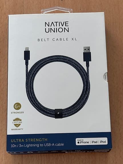Apple Native Union Belt Cable XL Lightning till USB-kabel