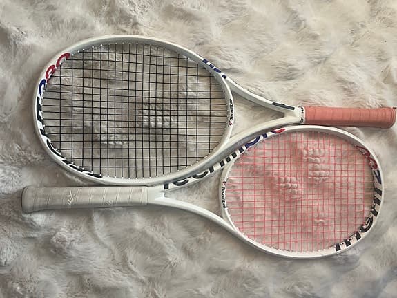 2 st Tecnifibre tennisracket vit