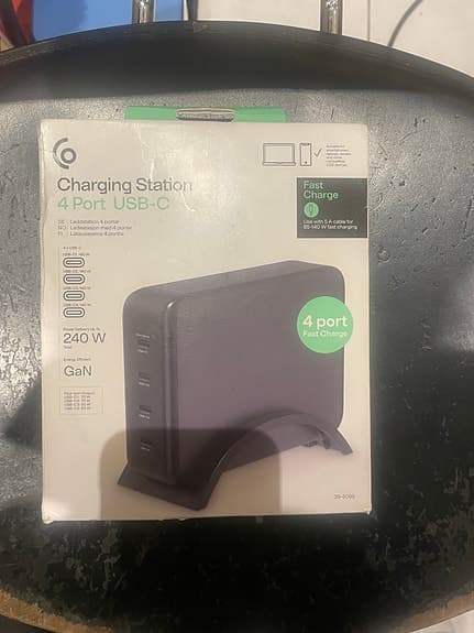 Laddstation med 4 USB-C-portar