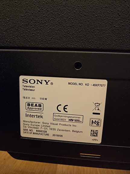 50" Sony tv