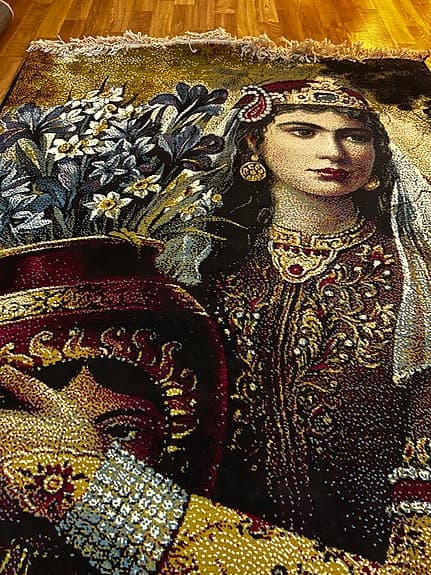 Persisk väggmatta/bildmatta från Iran ca 105 × 155 cm