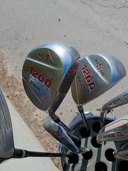 Golfset med Wilson och Spalding Klubbor
