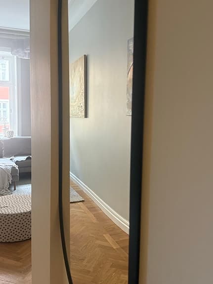 IKEA spegel med svart ram 60*120cm