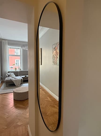 IKEA spegel med svart ram 60*120cm