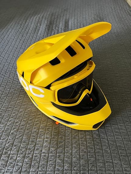 POC cykelhjälm fullface M gul