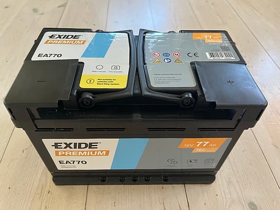 Exide Premium EA770 bilbatteri (nytt, oanvänt)