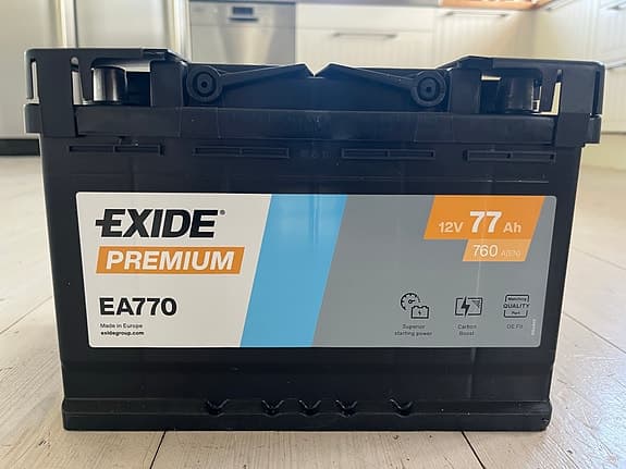 Exide Premium EA770 bilbatteri (nytt, oanvänt)
