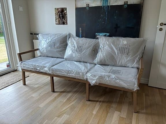 Utesoffa 3-sits, Maxime från Mio, Teakfärgad/beige