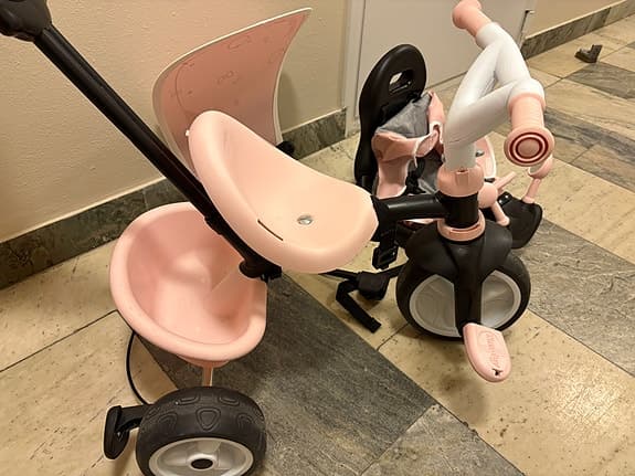 Smoby Trehjuling Baby Driver Plus, Pink