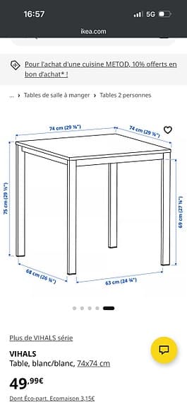 Dining Table with two chairs