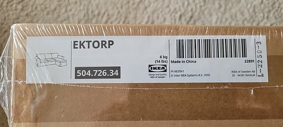 Ektorp Hallarp grå klädsel