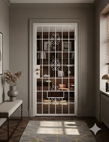 Elegant Säkerhetsgrind / Gallergrind i Smide – Perfekt även för Vinkällare!