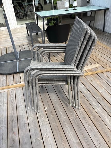 Ashby Garden stapelbara utestolar grå konstrotting