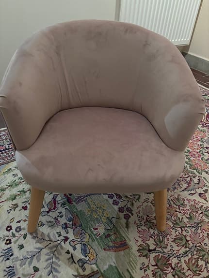 Fåtölj i sammet för små barn
