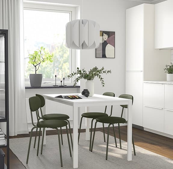 IKEA vitt matbord 125x75 cm