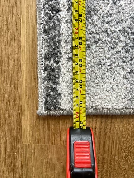 Rusta matta gångmatta ca 80x148cm grå/vit mönstrad