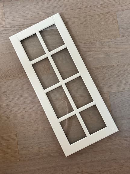 IKEA Lidingö vitrindörr till köksskåp med spröjs, vit