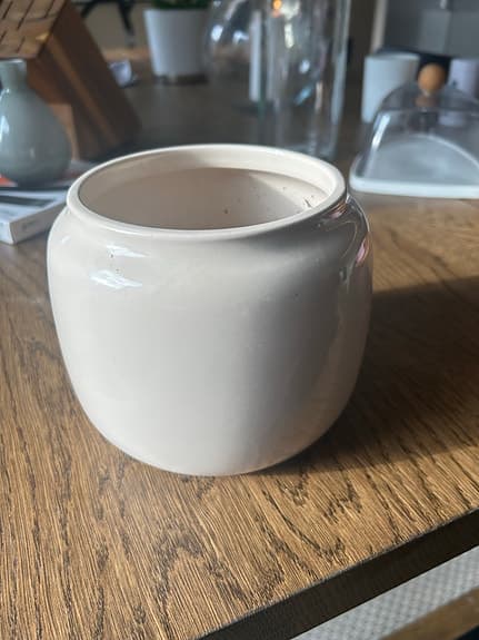 Kruka vit/beige