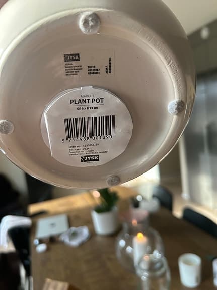 Kruka vit/beige