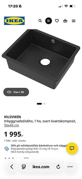 Bänkskiva i marmorlook