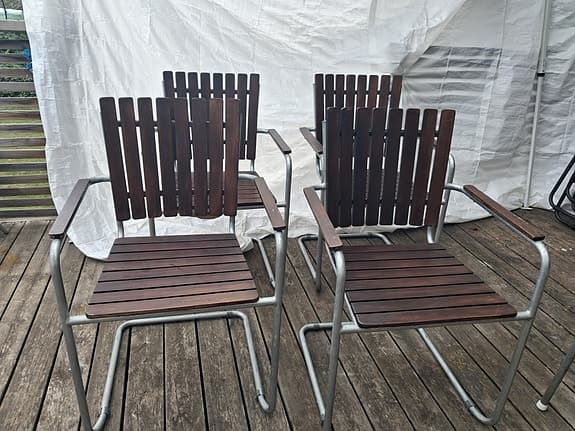 4 stycken trädgårdsstolar modell resö
