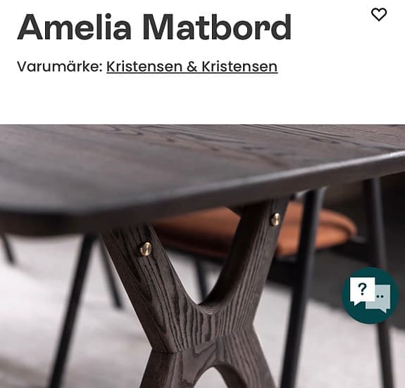 Bordsskiva till matbord från Kristensen & Kristensen i massiv ask