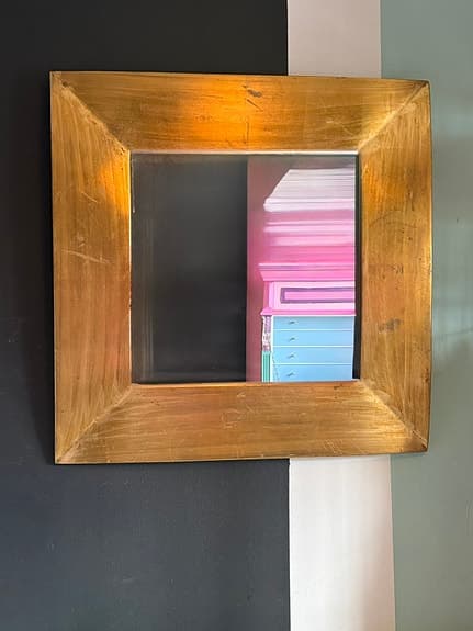 spegel handgjord med äkta bladguld