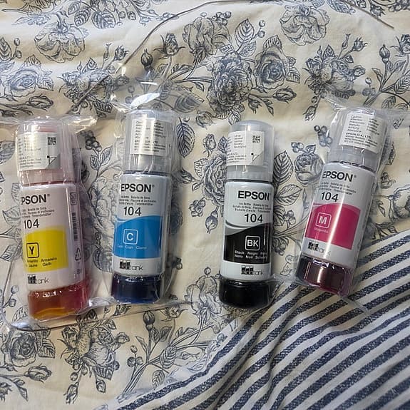Epson 104 EcoTank bläck – Komplett set (CMYK) – Nytt & obrutet