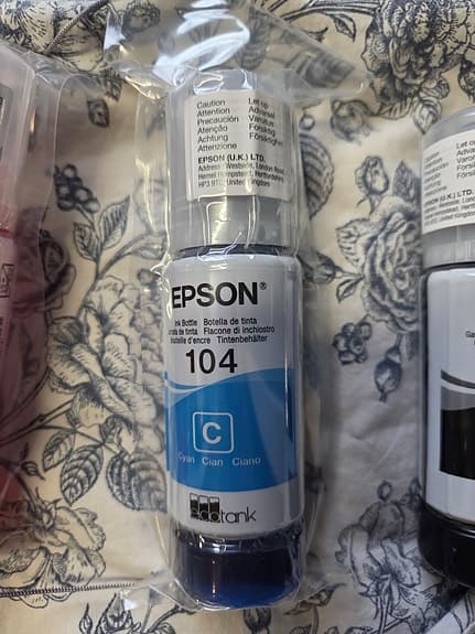 Epson 104 EcoTank bläck – Komplett set (CMYK) – Nytt & obrutet