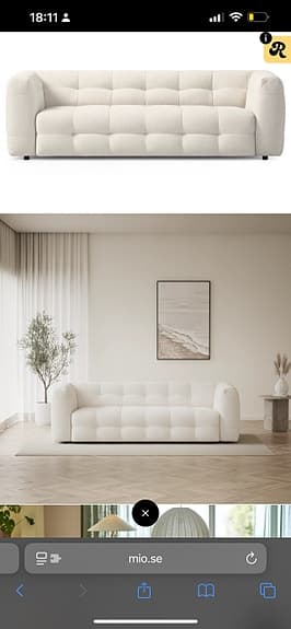 2st Bella 3-sits soffa