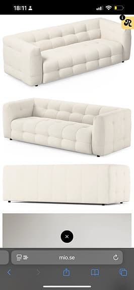 2st Bella 3-sits soffa