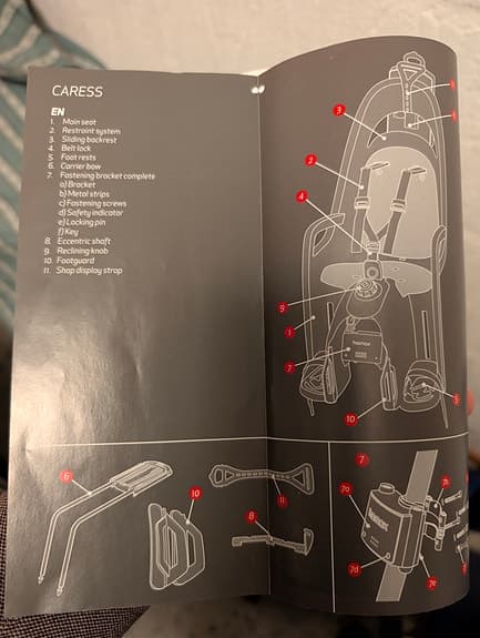 Hamax Caress cykelsits för barn svart/vit
