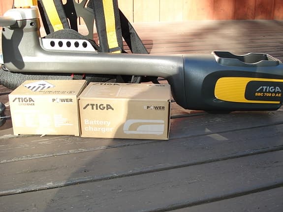 Stiga röjsåg batteridriven med sele