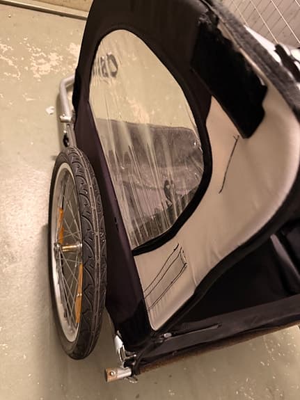 Cykelvagn för barn svart/grå