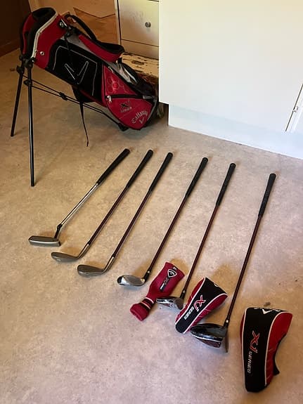 Callaway golfset med bärbag röd/svart