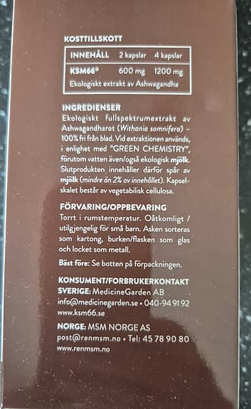 KSM 66 Stressbalans, 240 kapslar