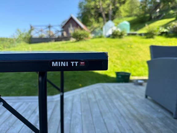 Mini TT pingisbord hopfällbart svart