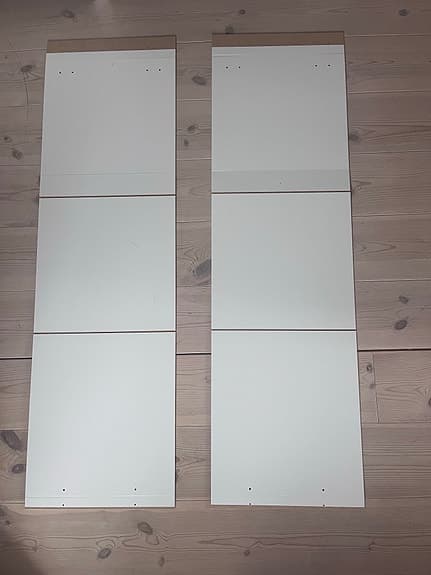 2x IKEA KALLAX insats med dörr. Rosa vågformad front (utgången färg)
