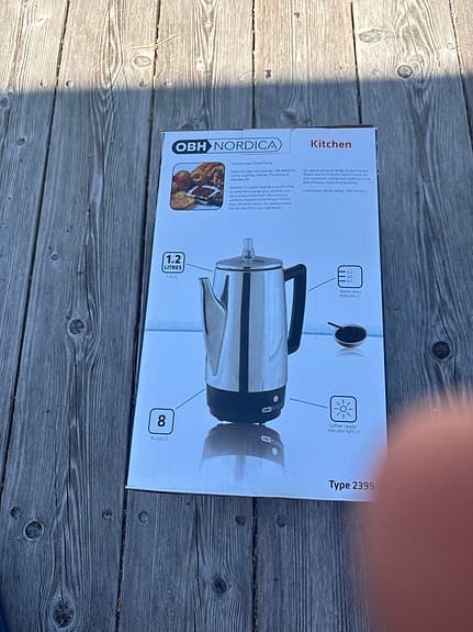OBH Nordica kaffebryggare perkolator rostfri