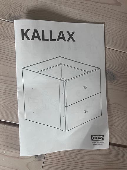 2x IKEA KALLAX insats med 2 lådor. Rosa vågformad front (utgången färg)