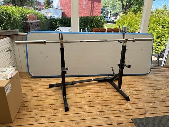 Skivstångsställning + internationell skivstång 20kg